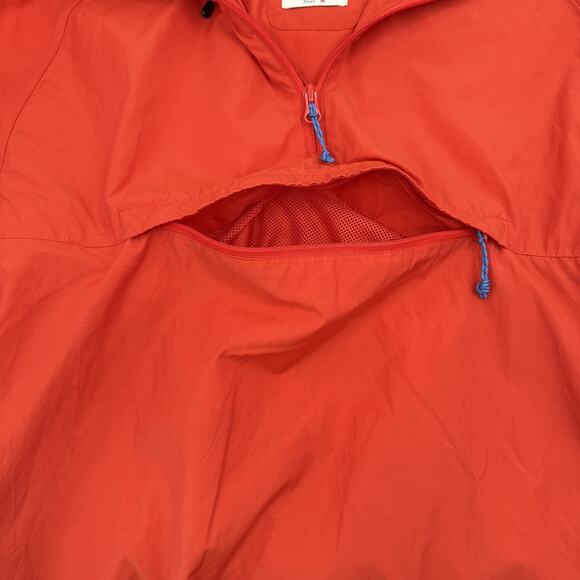 Fjallraven‎ High Coast Wind Anorak Jacket Mens Medium Orange Hooded Pullover - Picture 6 of 10